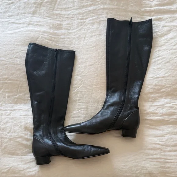 BY FAR Edie Boot, black leather